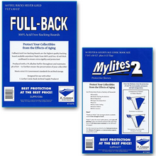 Load image into Gallery viewer, E Gerber Silver / Golden Age Mylites 2 and Full Backs (10s)