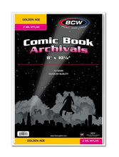 Load image into Gallery viewer, BCW Golden Age Comic Mylars Archivals 2mm (10s)