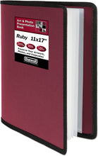 Load image into Gallery viewer, Art Portfolio 11in x 17in - 24 pockets (Ruby)