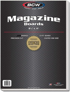 BCW Resealable Magazine Poly Bags and Magazine Backer Boards (Pack of 10s)