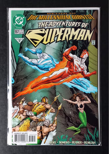 Adventures of Superman 557 (1998) Superman Red / Superman Blue