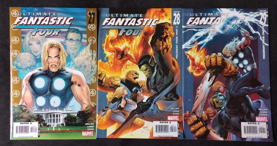 Ultimate Fantastic Four 27-29 (2006) President Thor