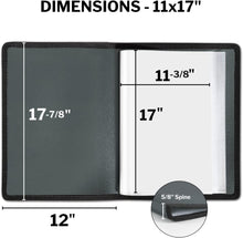 Load image into Gallery viewer, Art Portfolio 11in x 17in - 24 pockets (Dark Silver)
