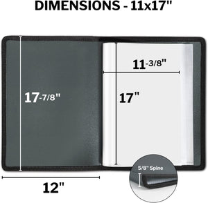 Art Portfolio 11in x 17in - 24 pockets (Dark Silver)