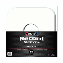 Load image into Gallery viewer, BCW 33RPM 2mm Outer Sleeves + Round (with hole) Inner Sleeves (Packs of 10s)
