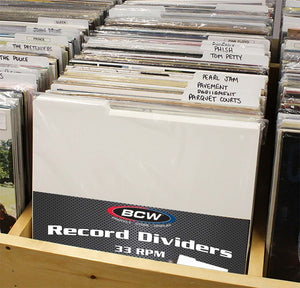 BCW 33 RPM (12'') Vinyl Dividers - pack of 3s