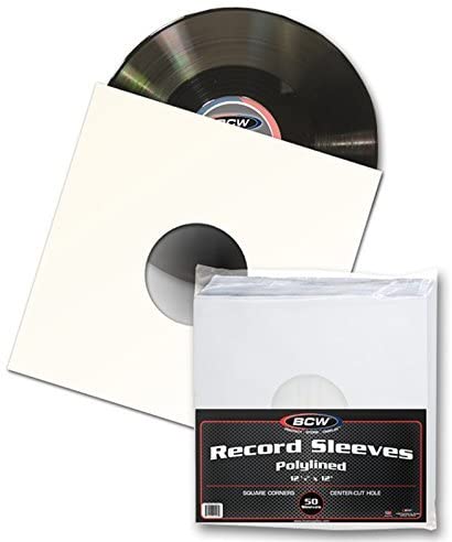 BCW 33RPM 2mm Outer Sleeves + Polylined Paper (with hole) Inner Sleeves (Packs of 10s)