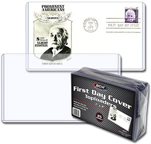 BCW First Day Cover Sleeves and Toploaders - Archival / Acid Free