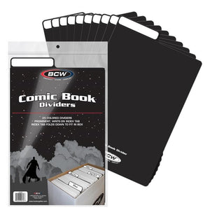 BCW Tall Comic Dividers- Black (Pack of 3s)