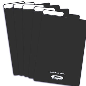 BCW Tall Comic Dividers- Black (Pack of 3s)