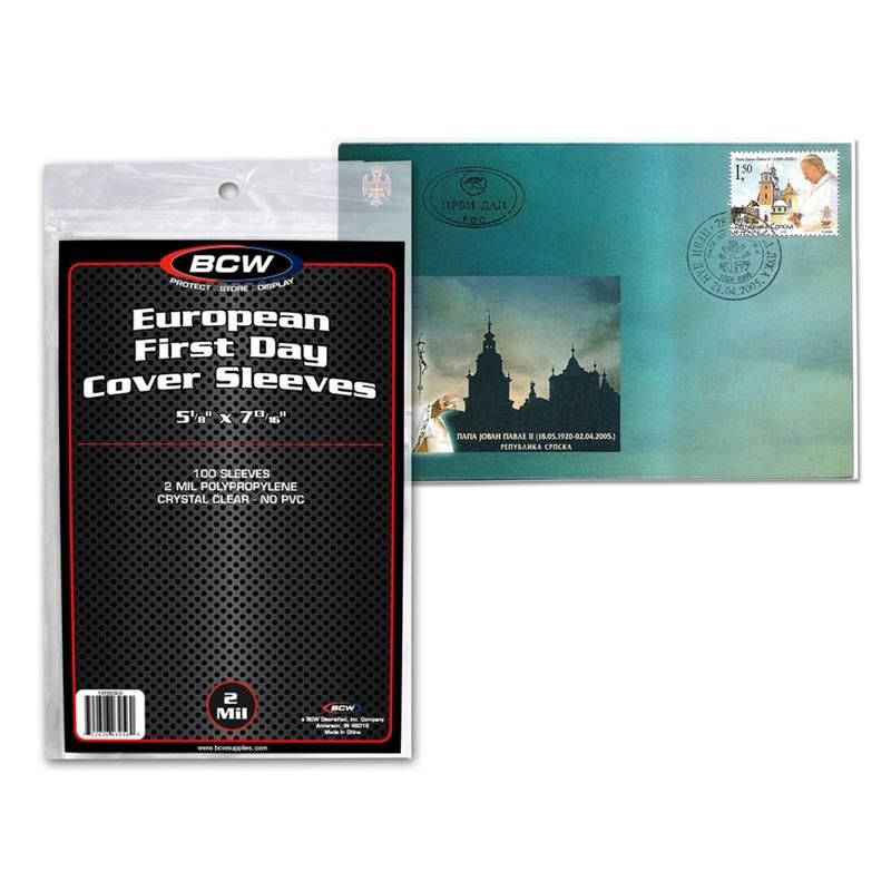 European First Day Cover Sleeves - Archival / Acid Free