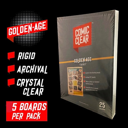 Comic Clear Golden Age Clear Backing Boards (5s) Never change again!