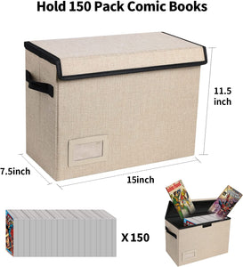 Foldable Heavy Duty Comic Short Box with Lid (Moldproof and Moistureproof)