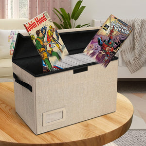 Foldable Heavy Duty Comic Short Box with Lid (Moldproof and Moistureproof)