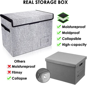 Foldable Heavy Duty Comic Short Box with Lid (Moldproof and Moistureproof)