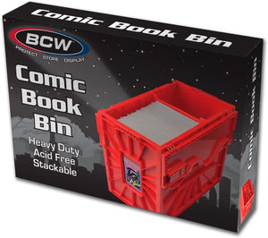 BCW Short Comic Book Bin RED!