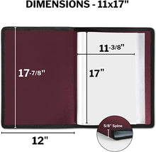 Load image into Gallery viewer, Art Portfolio 11in x 17in - 24 pockets (Ruby)
