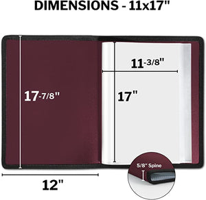 Art Portfolio 11in x 17in - 24 pockets (Ruby)