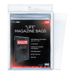 10 - Magazine (8 7/8) SIZE, Magazine COMIC BOOK BAGS and BACKING BOARDS